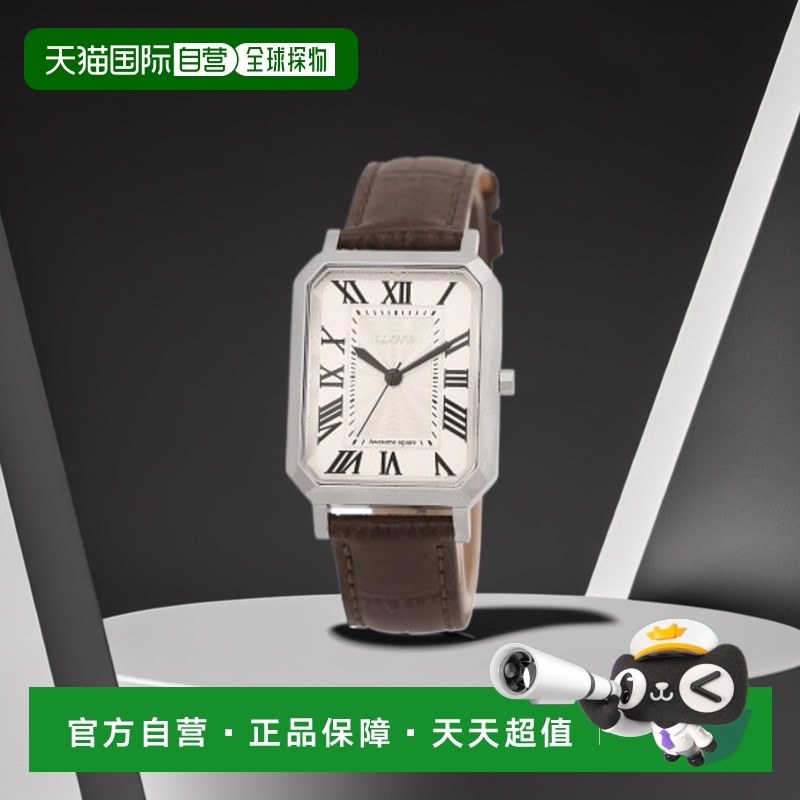 韩国直邮韩国直邮LLOYD 不锈钢牛皮牛皮表带手表 LL1G20318XSR