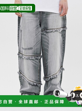 韩国直邮ROMANTIC CROWN 公用牛仔裤REPAIRED WIDE JEAN_GREY 24R