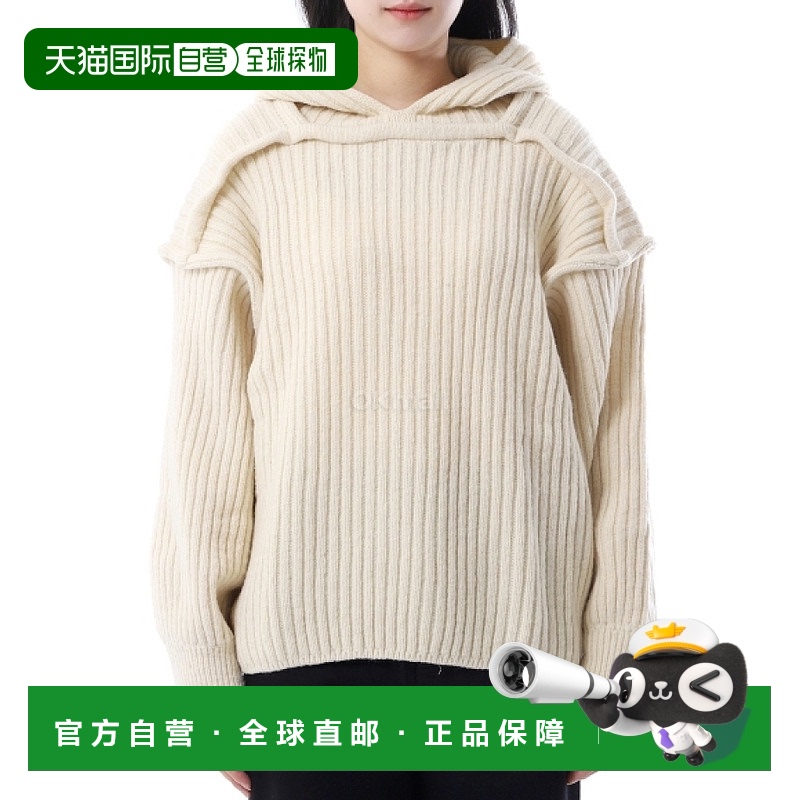 韩国直邮Baserange 构造米色连帽衫 (KCOH-MW-SP25) 兜帽/拉链