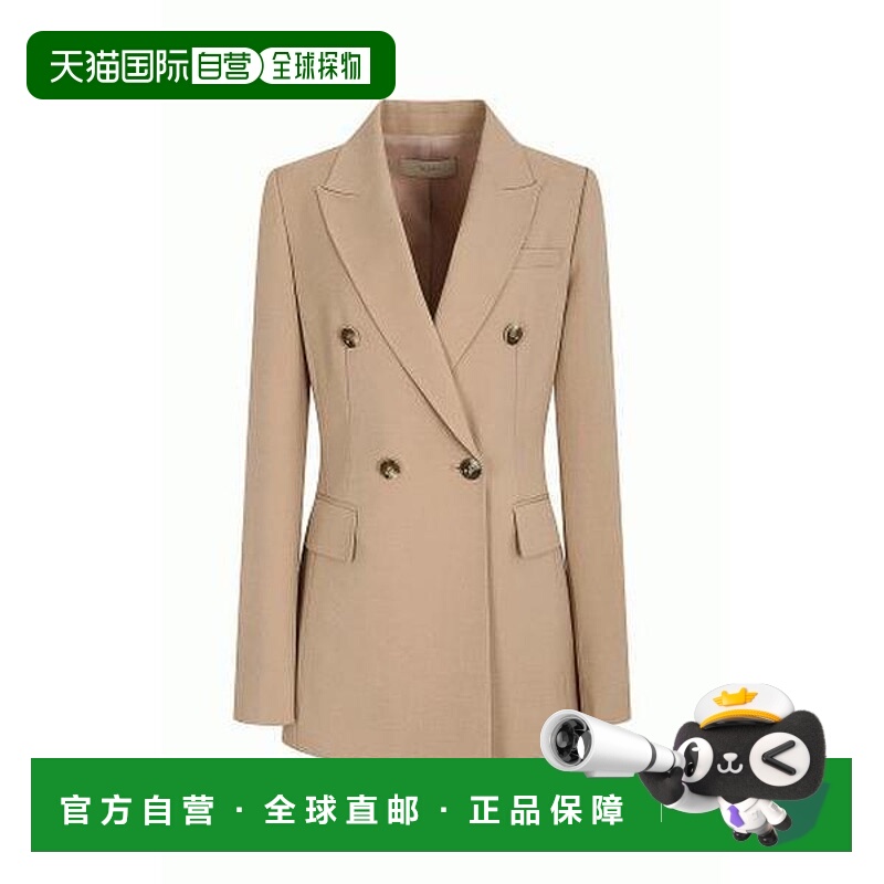 韩国直邮THE IZZAT 女式修身双排扣夹克 IM9M0JK92SG羊毛
