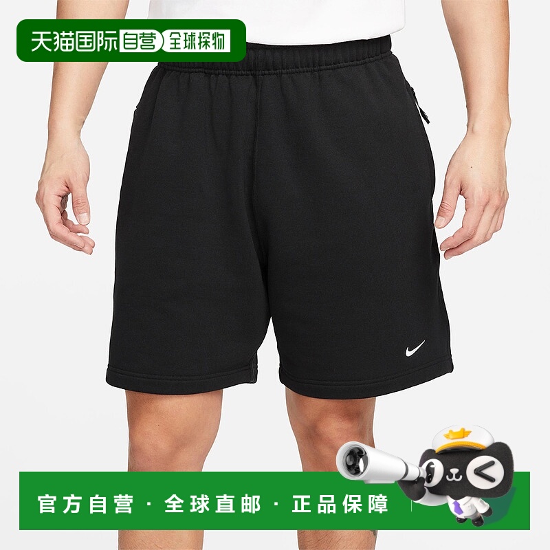 韩国直邮Nike Solo Swoosh 品牌Logo高腰系带口袋休闲短裤 男款