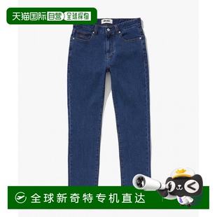 M25 1h可退 直筒牛仔长裤 韩国直邮PLAC 中蓝色 修身
