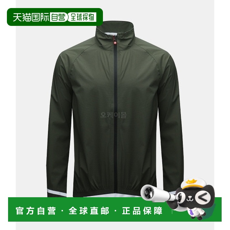 韩国直邮CASTELLI单车骑行服雨衣户外军绿色长袖拉链4521500-075
