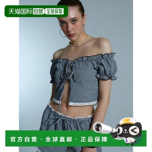 雪纺衫 女士女装 CA23BBL004BK上衣性感 CALIE 韩国直邮ASIF