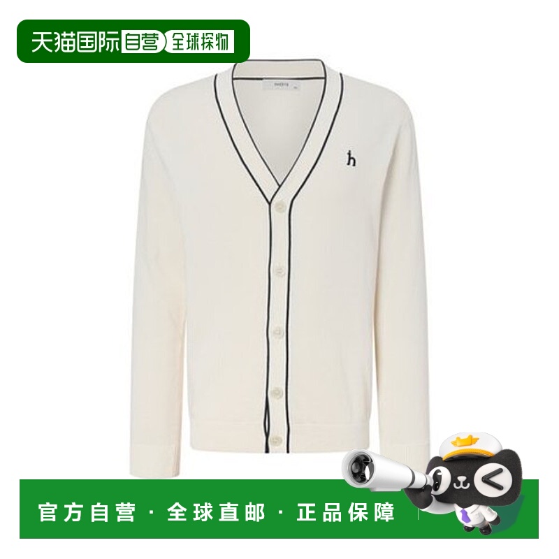 韩国直邮HAZZYS 赫奇斯象牙白清凉棉质翻领纯色男士开衫 (HZSW5A2
