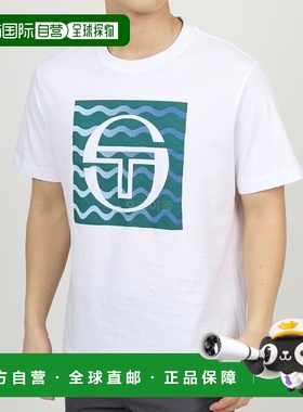 韩国直邮Sergio Tacchini VELOCE系列运动休闲短袖T恤 亮白色 STS