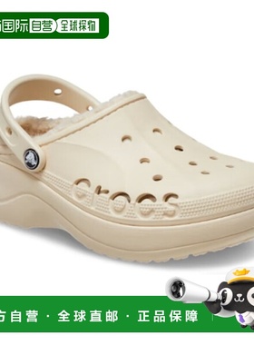 韩国直邮crocs Public Baya 平台衬里木屐冬季靴子毛茸茸的拖鞋 2