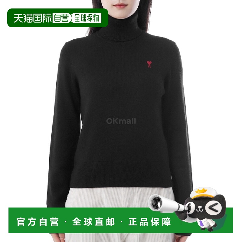 韩国直邮AMI FKS827 001 009 高领针织衫