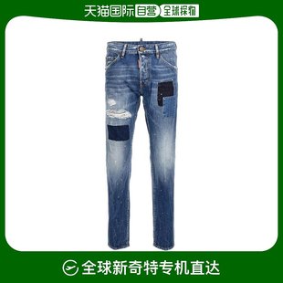 男S74LB1350S30309470BLUE 韩国直邮DSQUARED223FW牛仔直筒裤