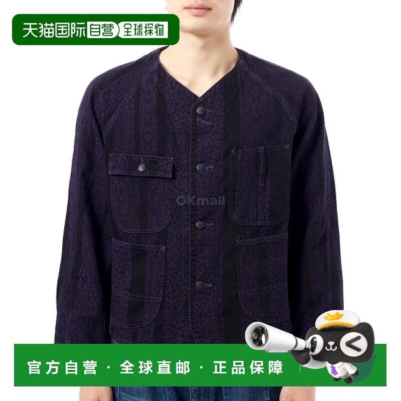 韩国直邮NEEDLES 工程师夹克 10oz 牛仔布/蟒蛇提花 - 黑色 (QV16