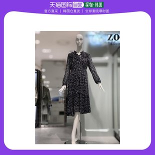 花纹雪纺长款 韩国直邮ZOOC LOTTE 连衣裙 羊绒开衫 Z221MSE022