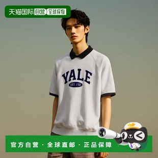 ARCH COLLAR CREWNECK 韩国直邮YALE LIGHT TONE TEE GRAY男针Y