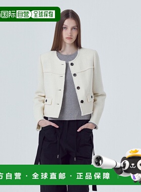 韩国直邮ETMON 女士运动茄克/外套JK150TFF02 CutOff Button Twee