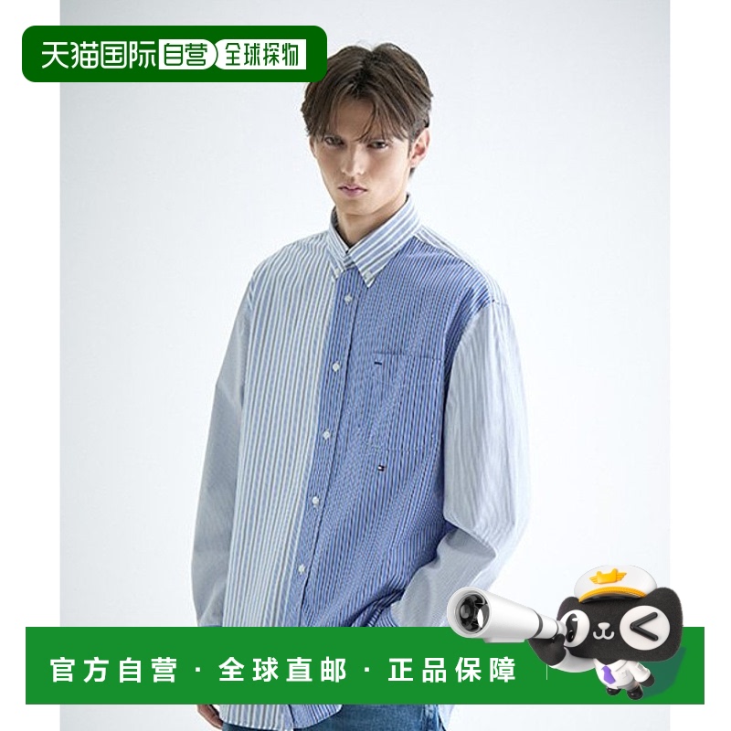 韩国直邮TOMMY HILFIGER 男士男衬衫T12E0WSH320MT10A4条纹经典