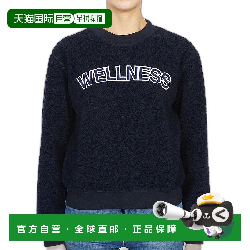 1h可退 韩国直邮SPORTY&RICH CR666NA NAVY 女士 长袖T恤衫卫衣