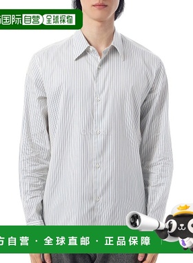 韩国直邮AURALEE 棉丝条纹双层袖口衬衫 白色条纹 (A25AS02CS) 长