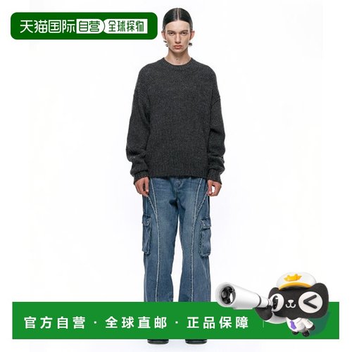 韩国直邮INSILENCE设计师款通用日常休闲宽松时尚裤子IM2C4PT29BL