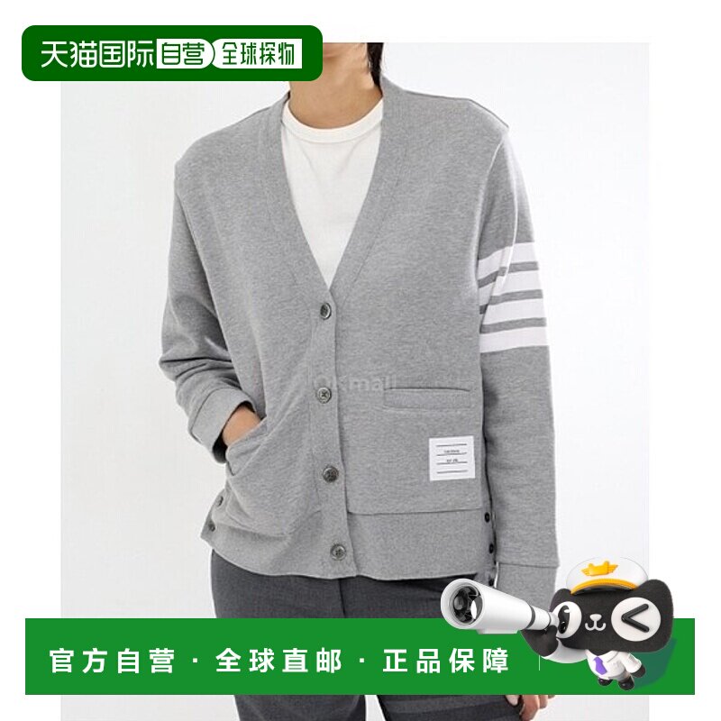 韩国直邮Thom Browne 4-Bar Stripe Loopback Cotton 开衫 秋冬