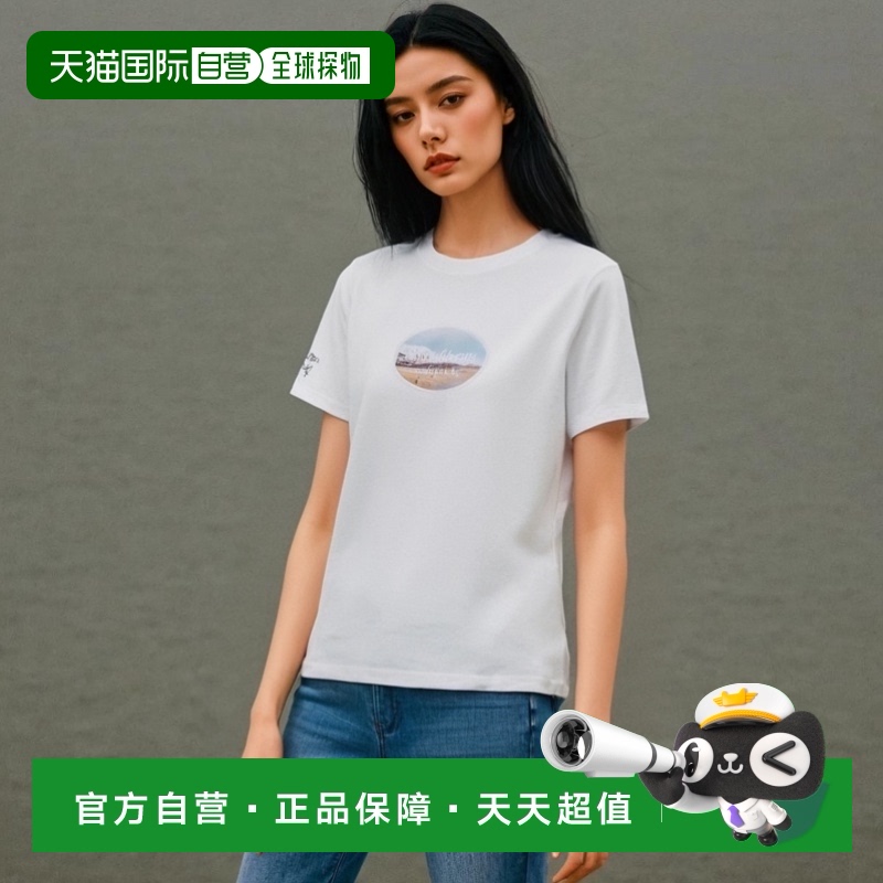 韩国直邮MALBON GOLF女士女装T恤M4322PRS12WHT Califonia beach R