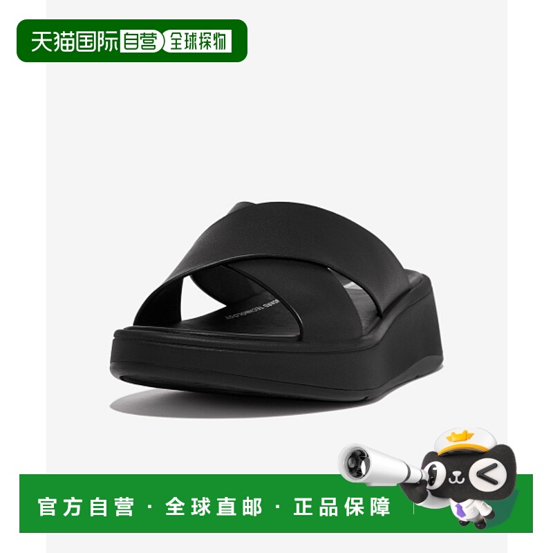 韩国直邮FITFLOP 女士女鞋F-Mode Leather Flatform Cross Slides