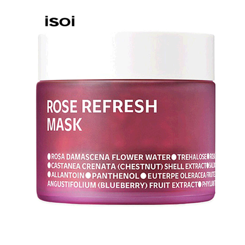 韩国直邮Isoi伊所爱玫瑰花瓣面膜女款呵护肌肤保湿补水清爽80g