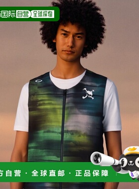 韩国直邮OAKLEY FOA405743 骷髅头图案粗毛针织背心 黑色印花 男