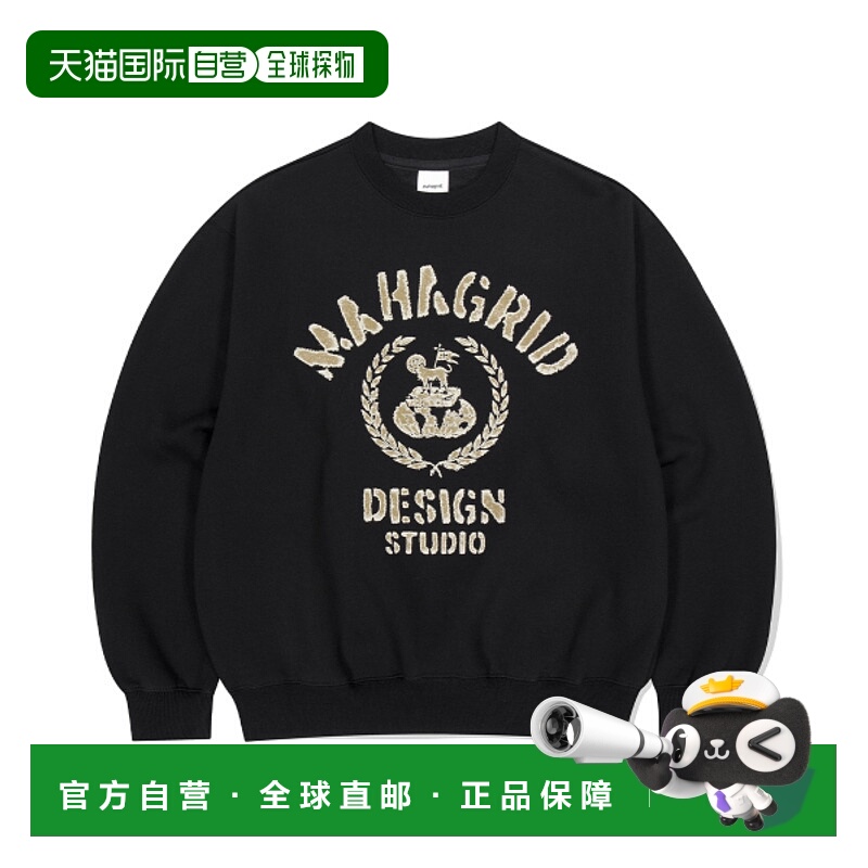 韩国直邮MAHAGRID 男士卫衣MG2EFMM450ABK VINTAGE COLLEGE SWEAT