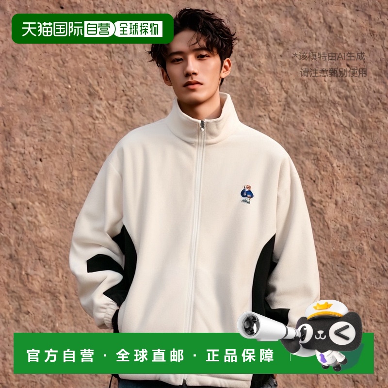 韩国直邮YALE EMBROIDERY UNIVERSITY DAN COLOR BLOCK FLEECE JA