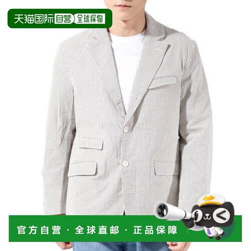 韩国直邮Engineered Garments Andover 夹克 海军蓝 纯棉泡泡纱西