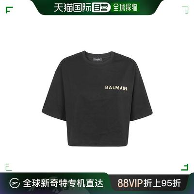 韩国直邮BALMAIN24SS短袖T恤女CF1EE020BC61EAD NOIR OR