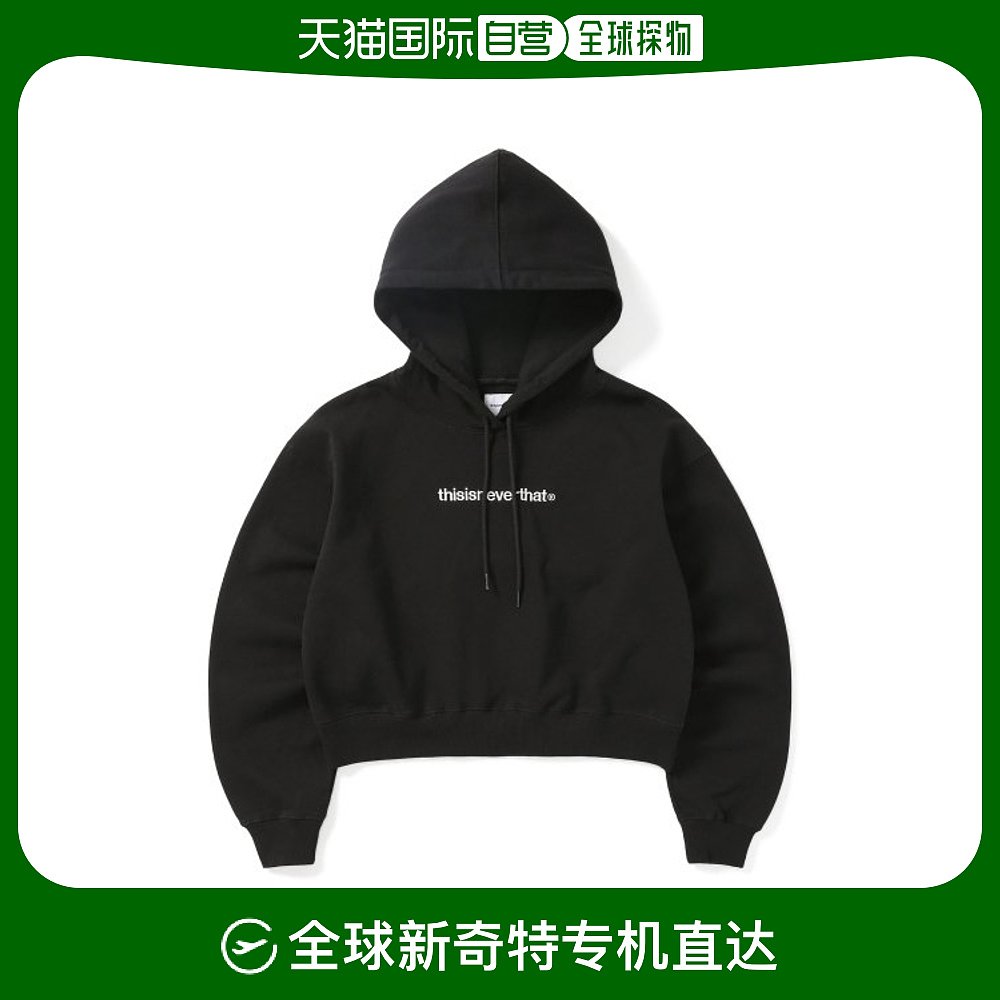 韩国直邮THISISNEVERTHAT连帽衫T-Logo W Hoodie Black TN230TSW