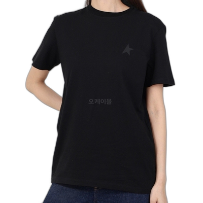 韩国直邮Golden Goose上装T恤男女款黑色圆领短袖舒适透气宽松