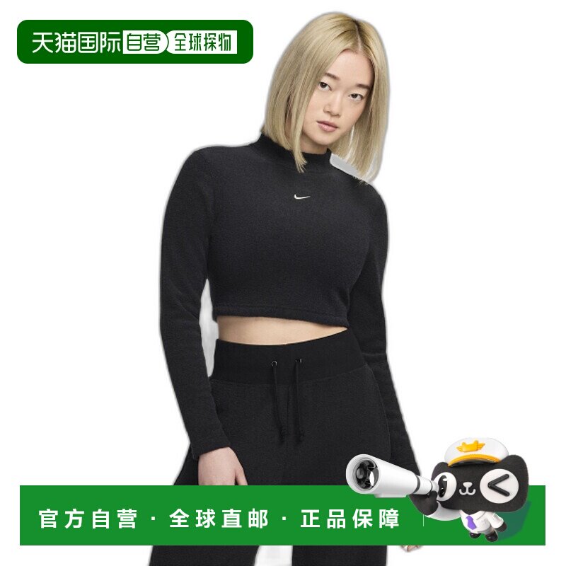 韩国直邮NIKE 女士卫衣 FN3620-010 AS W NSW PHNX PLSH LS CROP T