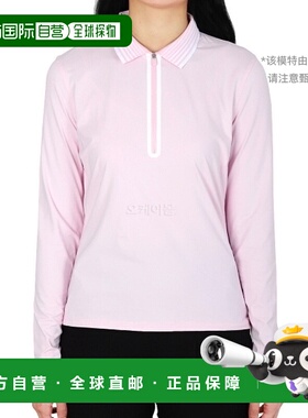 韩国直邮G/fore高尔夫外套粉色polo领设计感G4LC0K863-BLUSH