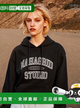 韩国直邮MAHAGRID街头潮牌24年新款美式复古校园休闲卫衣MG2ESMM4