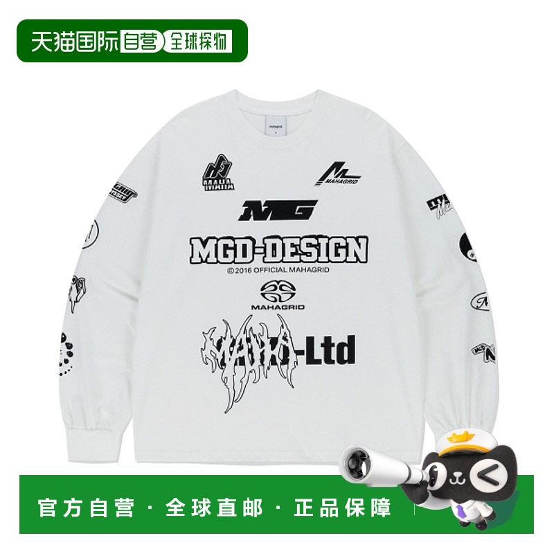 韩国直邮MAHAGRID 男士T恤MG2EFMT565AWH MGD SYMBOL LS TEE WHIT