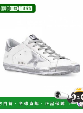 韩国直邮GOLDEN GOOSE 金鹅男士级明星 E36 银色标签运动鞋 GMF00