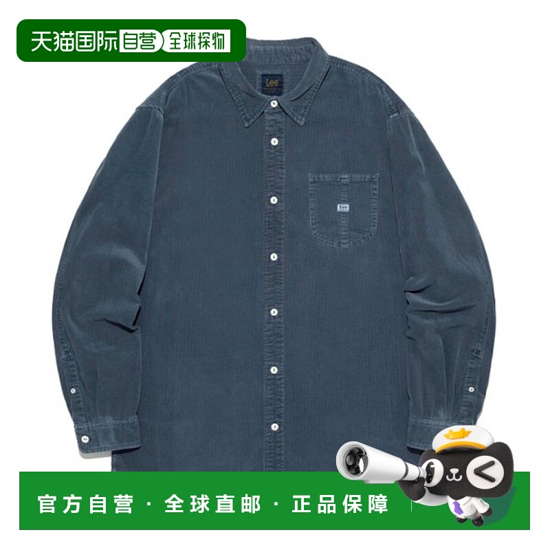 韩国直邮LEE LE2503SH06BL 李洛克口袋染色灯芯绒衬衫（蓝色