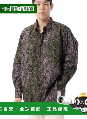 韩国直邮Engineered Garments 组合短领衬衫橄榄色/黑色棉质佩斯