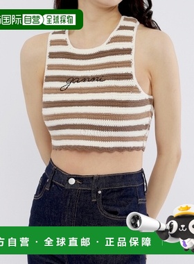 韩国直邮GANNI 钩编工字背心上衣 K2222 969 女士无袖有机棉上衣