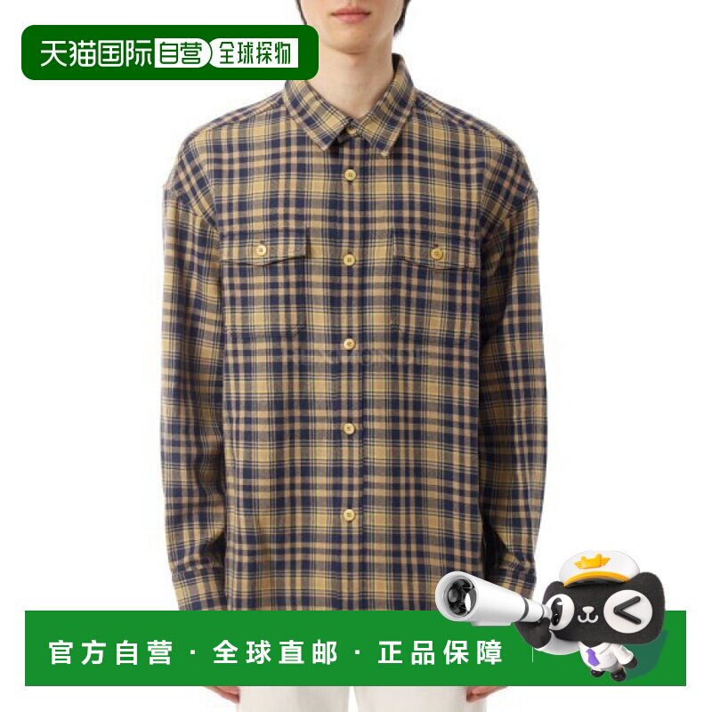 韩国直邮VISVIM 木材检查长袖(0126105011015 海军蓝) 长袖衬衫