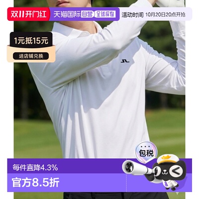 韩国直邮J.LINDEBERG Florian LS Polo（GMJT13062-0000） 长袖，
