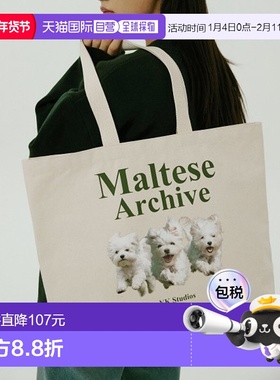 韩国直邮WAIKEI韩国小众设计师狗狗图案时尚日常休闲包YK22SSAC02