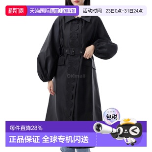 3.24OTW20008 韩国直邮Cecilie 黑色科技帆布外套 ORAH Bahnsen