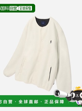 韩国直邮YALE HERITAGE DAN COLLARLESS FLEECE JACKET IVORY夹克