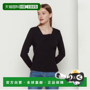 IZZAT 罗纹针织衫 THEIZAP 修身 IMAA1PO01 前裹身式 韩国直邮THE