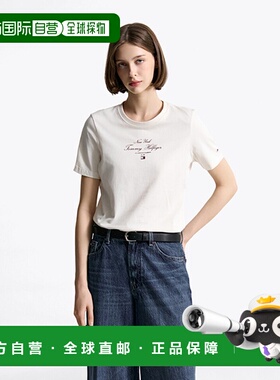 韩国直邮TOMMY HILFIGER 女士女装T恤T22F0TTO041WT1Z00新款