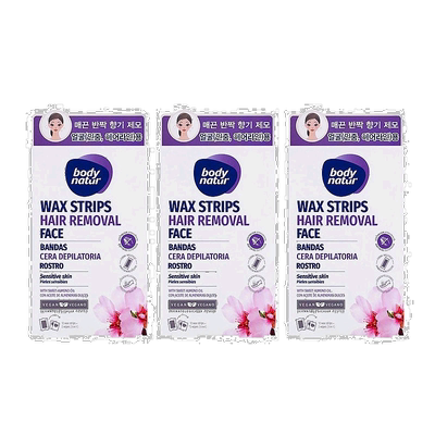 韩国直邮Body Natur美体舒面部脱毛蜡纸72片温和蜜蜡去小胡子脸毛