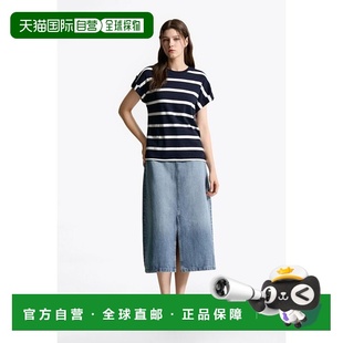 韩国直邮TOMMY 金色纽扣摩登 T22F6TTO031WT1 恤条纹 HILFIGER