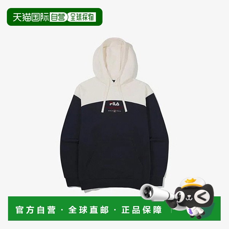 韩国直邮FILA Wheela 连帽衫 GQT FS2POG3112X-IDO 撞色徽标连帽